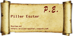 Piller Eszter névjegykártya