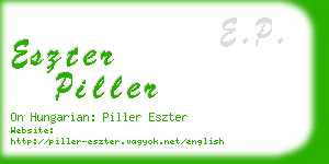 eszter piller business card